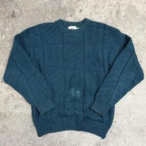 Vintage 90s Van Heusen Cable Knit Cotton Sweater